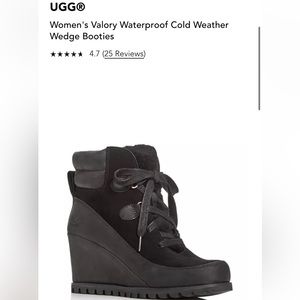 Ugg heeled wedge waterproof boots size 8